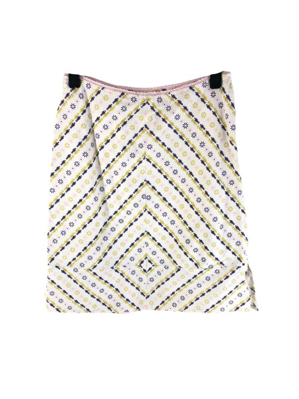 Fossil Skirt A Line Novelty Print Floral Figures A Line Purple Yellow Ivory 2
